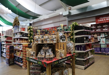 Christmas food display at Longacres Bagshot