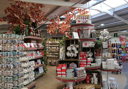 Christmas themed homeware items and gifts at Longacres Bagshot