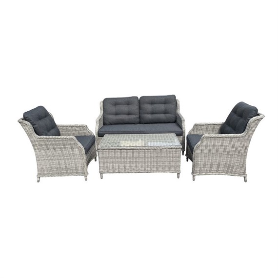 Supremo Lazia Lounge Set Outdoor Garden Furniture (LAZ.FL.UB.CG.LS)