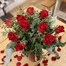 12 Red Short Stem Roses Valentine's Day Hand Tied BouquetAlternative Image2