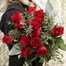 12 Red Short Stem Roses Valentine's Day Hand Tied BouquetAlternative Image1