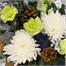 Christmas White and Green Galvanised Tin Floral Festive ArrangementAlternative Image1