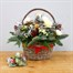 Christmas White and Silver Festive Floral Festive Basket ArrangementAlternative Image2