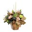 Christmas Wooden Reindeer Pot Floral Festive ArrangementAlternative Image4