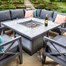 Hartman Sorrento Square Casual Outdoor Garden Furniture Dining Set with Gas FirepitAlternative Image1