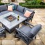 Hartman Sorrento Square Casual Outdoor Garden Furniture Dining Set with Gas FirepitAlternative Image2