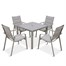 Leisuregrow Capri 4 Seat Square Outdoor Garden Furniture Dining Set (CPRI/SET2)Alternative Image1