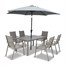 Leisuregrow Capri 6 Seat Rectangular Outdoor Garden Furniture Dining Set (CPRI/SET3)Alternative Image1