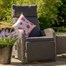 Lifestyle Garden Bermuda Grey Recliner Outdoor Garden Furniture Coffee SetAlternative Image1