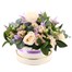 Mother's Day Peach and Lilac Hatbox Floral ArrangementAlternative Image2