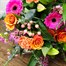 Mother's Day Cerise and Orange Hand Tied Floral BouquetAlternative Image1