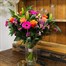 Mother's Day Cerise and Orange Hand Tied Floral BouquetAlternative Image2