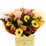 Pink and Yellow Hand Tied Floral BouquetAlternative Image1