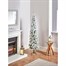 Premier 2m (6.5ft) Flocked Spruce Pine Slim Skinny Artificial Christmas Tree (TR650SEF)Alternative Image1