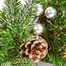 Premier 40cm Silver Decoration Artificial Pre Lit Christmas Wreath With 20 LED Lights (TW236212)Alternative Image1