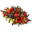 Red and Gold Long and Low Christmas Floral Arrangement 2ftAlternative Image2