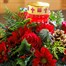 Red Memorial Christmas Floral Posy ArrangementAlternative Image1