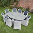 Supremo Lazia 8 Seat Oval Outdoor Garden Furniture Set (885443)Alternative Image4