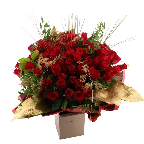 100 Long Stem Luxury Rose Valentine's Day Bouquet