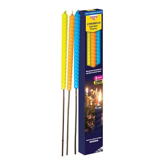 STV Citronella Garden Flares Pest Control - 3 Pack (ZER453)