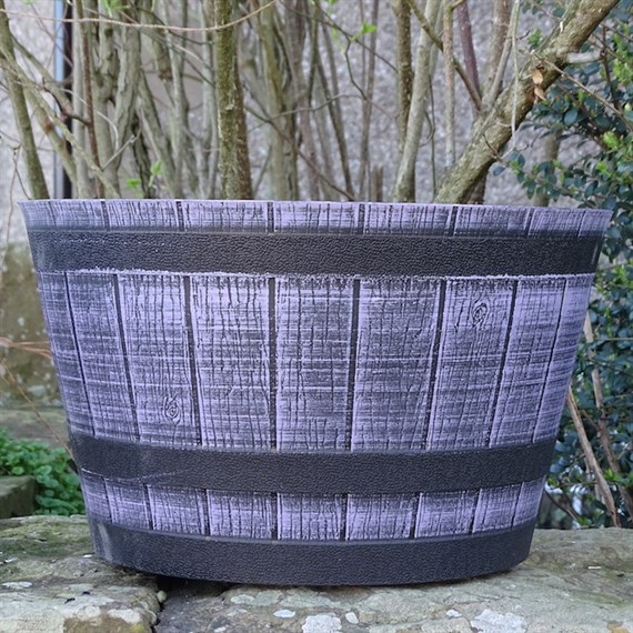 Anglo Eastern Trading Finisterre Barrel Planter Lilac Slate - 40cm