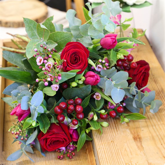 Be Mine Valentine's Day Hand Tied Bouquet 