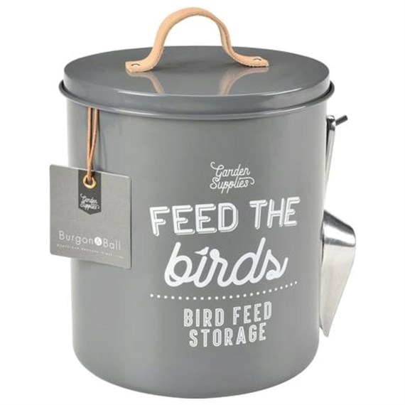 Burgon & Ball Feed The Birds Bird Food Tin - Charcoal (GEN/BIRDTINCHARC)