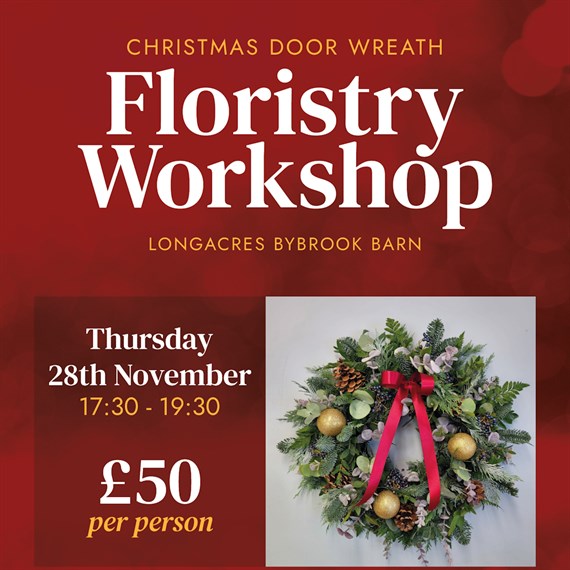 Bybrook Barn Make & Take Luxury Christmas Wreath Workshop - Thursday 28th November 2024