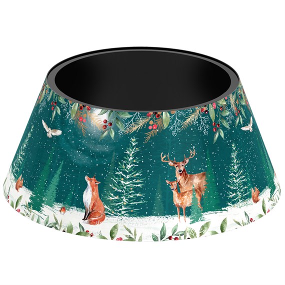 Creekwood Green Woodland Scene Christmas Tree Skirt (CH43466)