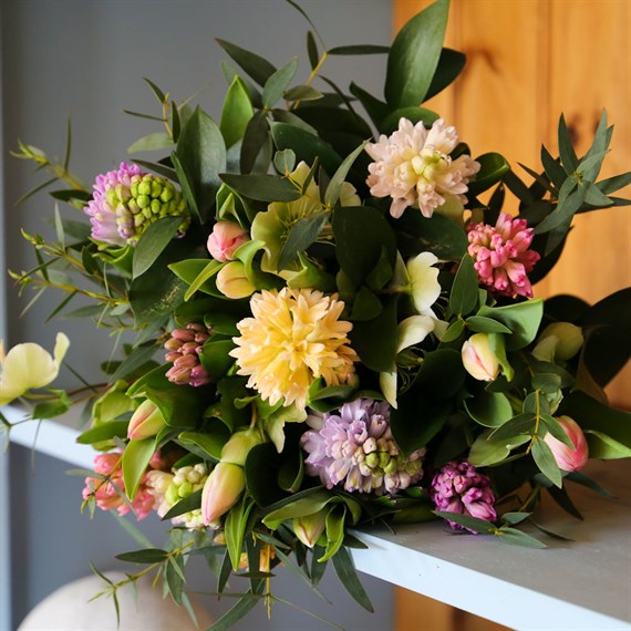 Mother's Day Mixed Spring Hand Tied Floral Bouquet