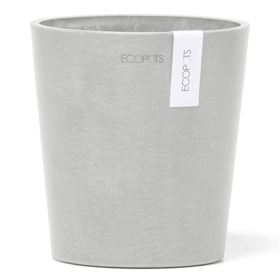 Ecopots Morinda Recycled Plastic Orchid Pot - White 16cm (MORW)