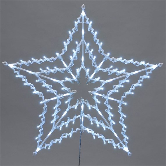 Festive 100 White LED Christmas String Light Window Light Star (P025360)