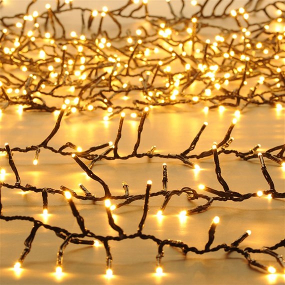 Festive 1000 Multifunction Cluster Christmas Lights - Warm White (P044634)