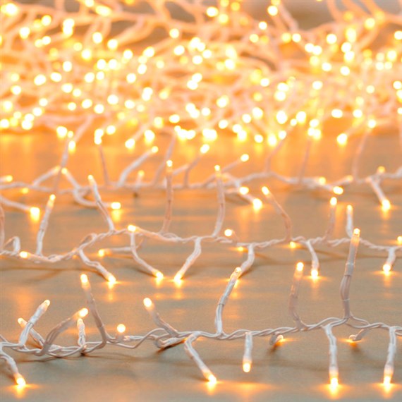 Festive 1000 Multifunction Cluster Christmas String Lights - Antique Gold (P044656)