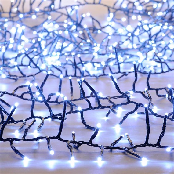 Festive 2000 Multifunction Cluster Christmas String Lights - Cool White LEDs (P044639)