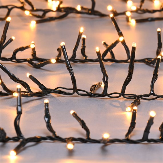 Festive 3000 Firefly Cluster Christmas String Lights - Traditional Warm White (P048786)