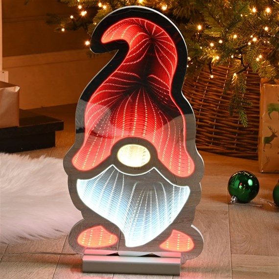 Festive 40cm Gonk Standing Infinity Christmas Light (P045356)