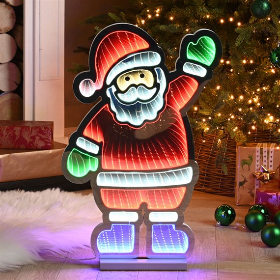 Festive 56cm Santa Infinity Light Up Christmas Decoration (P045347)