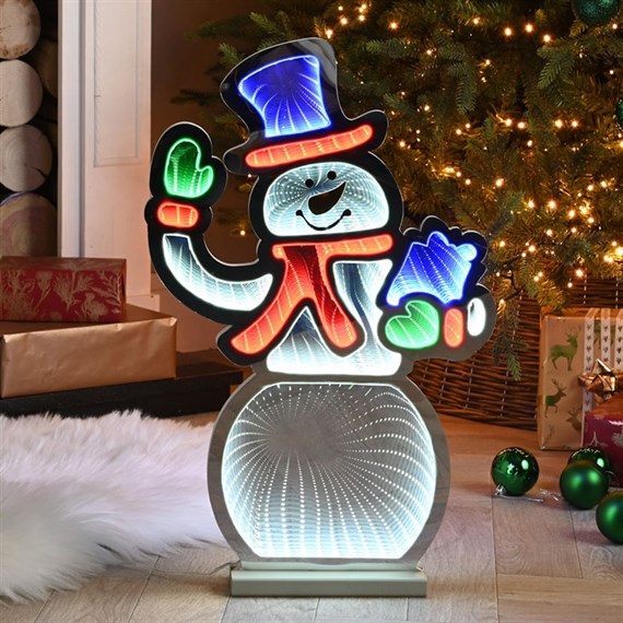 Festive 56cm Snowman Standing Infinity Christmas Light (P045348)