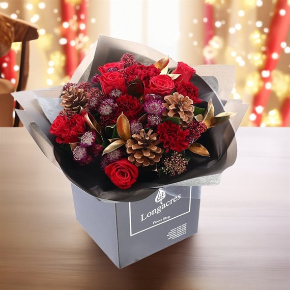 Festive Florists Choice Floral Hand Tied Bouquet