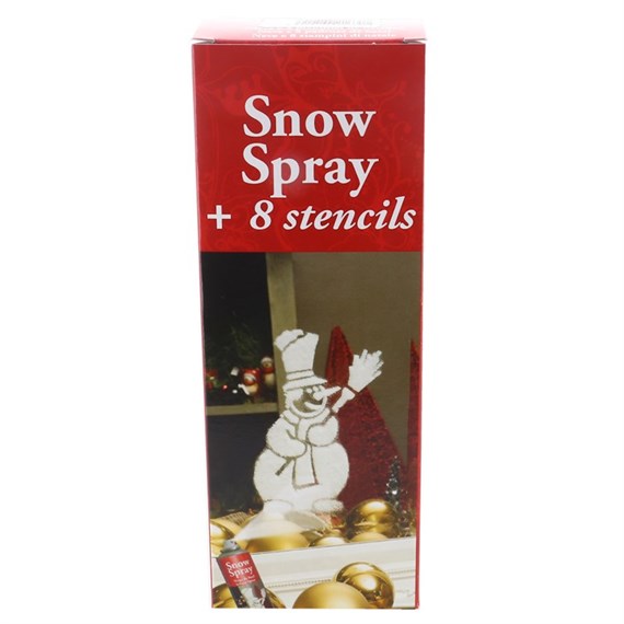 Festive 150ml Aerosol Christmas Window Snow Spray And Stencil Set (P022187)