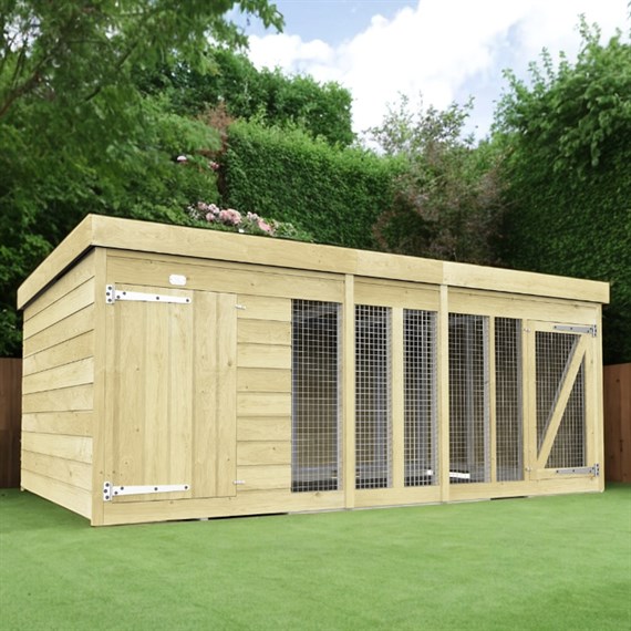 Flat Pack Garden Dog Kennel And Run Direct Dispatch