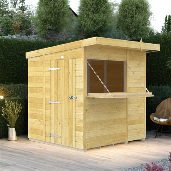 Flat Pack Pent Wooden Garden Bar Direct Dispatch