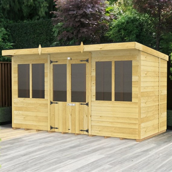 Flat Pack Pent Wooden Summer Garden House Direct Dispatch