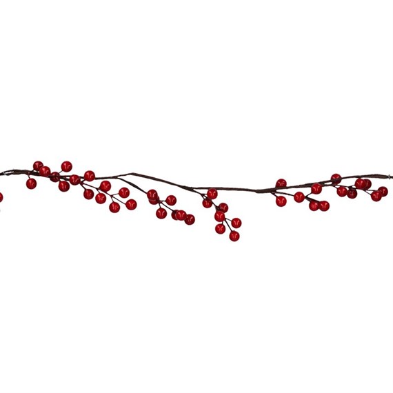 Gisela Graham Christmas Red Berry Artificial Christmas Garland Decoration (40863)