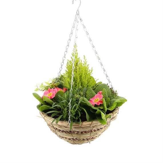 Hanging Seasonal Bedding Designer Wicker Basket 12 Inches - Spring