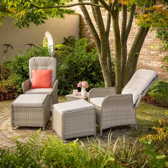 Hartman Eton Reclining Companion Outdoor Garden Furniture Set