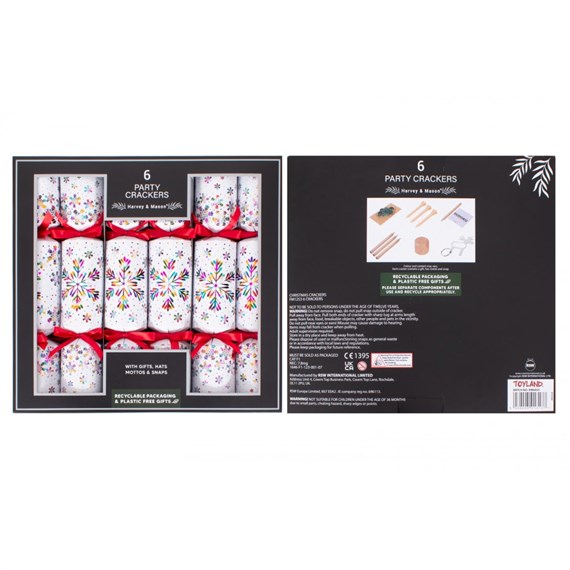 Harvey & Mason Holographic Rainbow Christmas Crackers - Pack of 6 (XM6924)