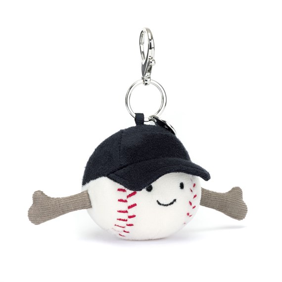 Jellycat Amuseable Sports Baseball Bag Charm Soft Toy (AS4BSBC)