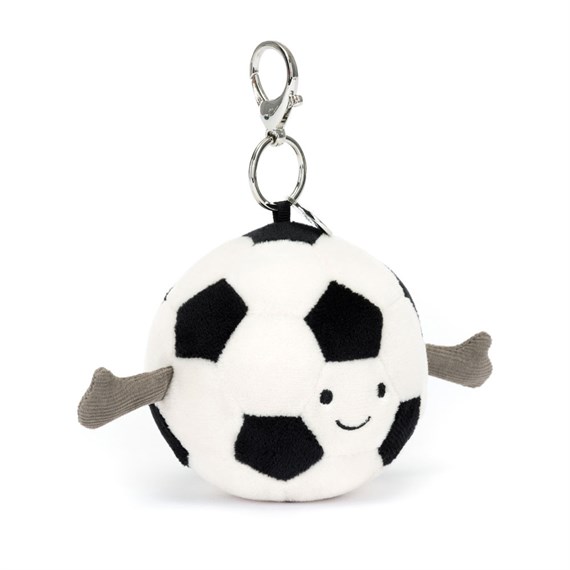 Jellycat Amuseable Sports Football Bag Charm Soft Toy (AS4UKFBC)